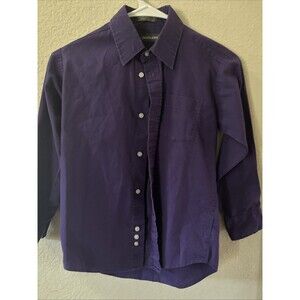 Dockers YOUTH BOYS SMALL SIZE 10 Long Sleeve Button Down Purple
